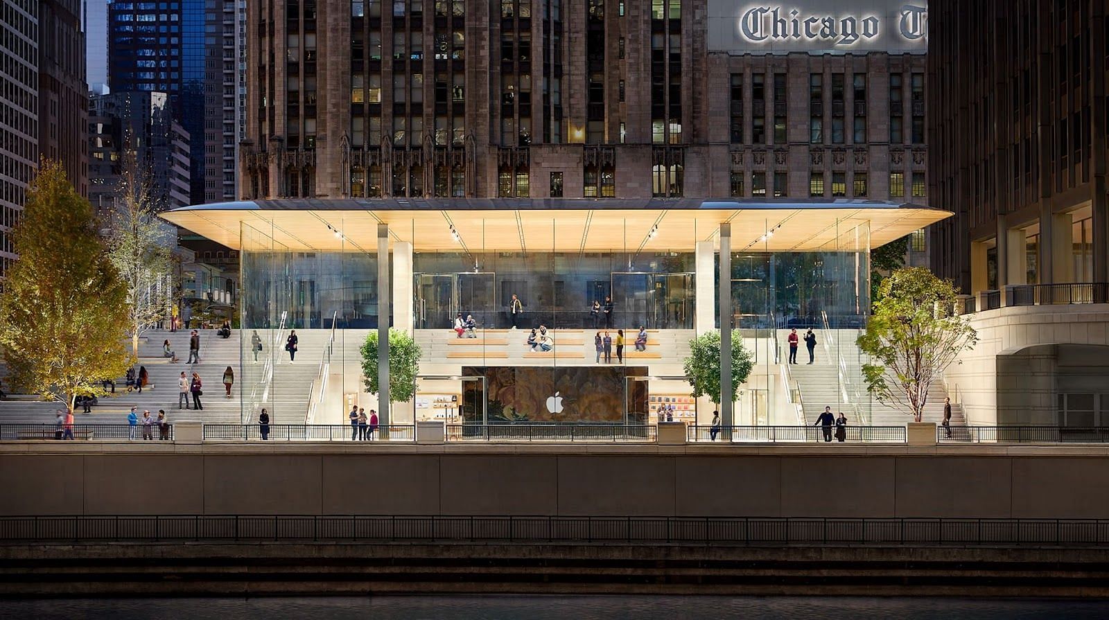 Apple Michigan Avenue was inspired by the city's architecture (Image via Apple)